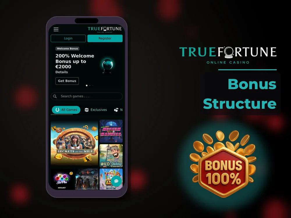 True Fortune casino - Bonus Structure