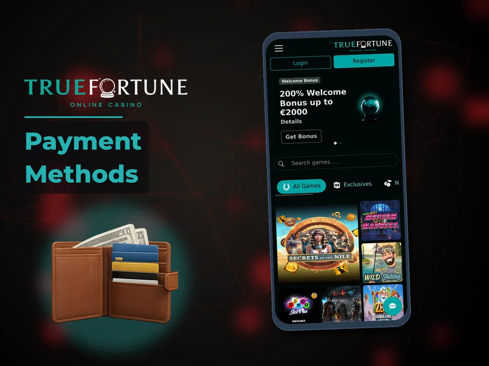True Fortune casino - Payment Methods