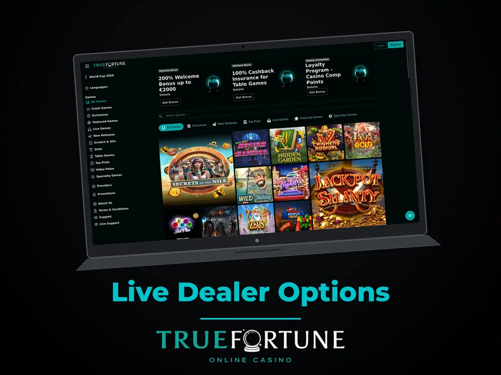 True Fortune casino - Live Dealer Options
