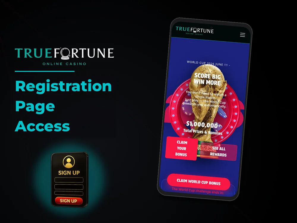 True Fortune casino - Registration Page Access