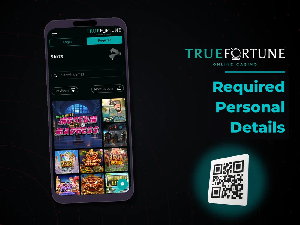 True Fortune casino - Required Personal Details