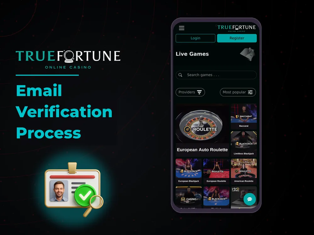 True Fortune casino - Email Verification Process
