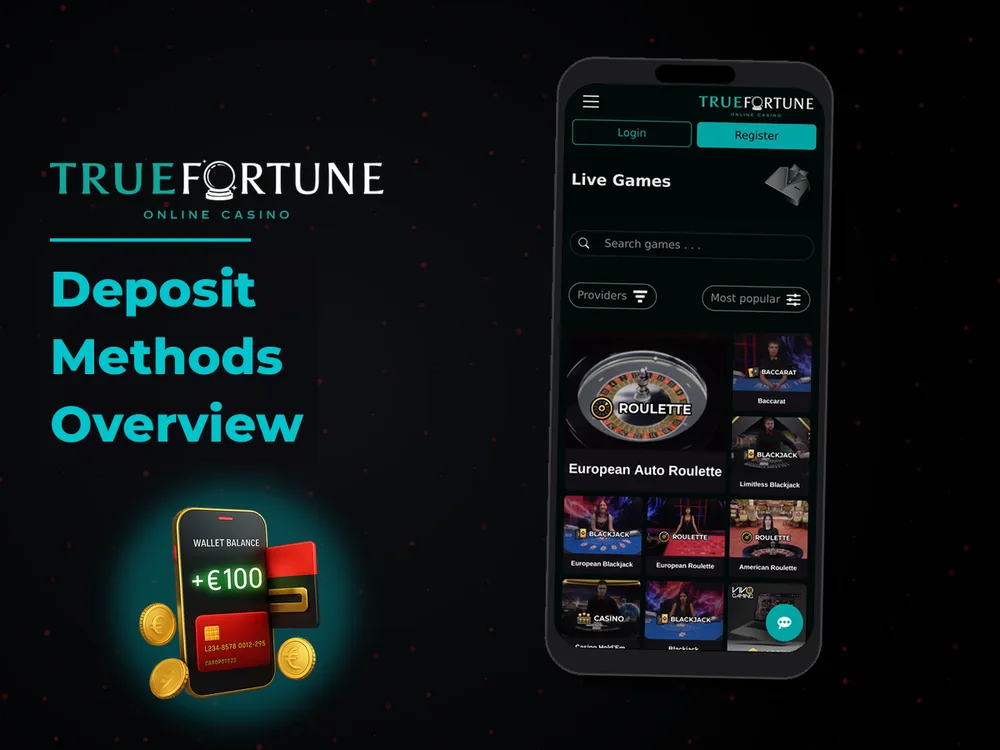 True Fortune casino - Deposit Methods Overview