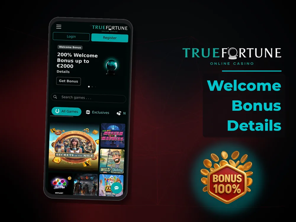 True Fortune casino - Welcome Bonus Details